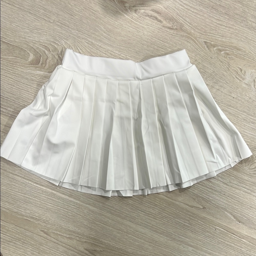 White Pleated Skirt